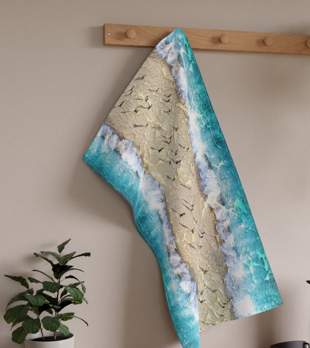 Splitting Sea Kitchen Towel Passover Pesach tea towel cotton towel design Kitchen decor decoration Jewish gift Israeli Am Yisrael Chai art