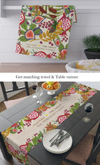 Sukkot Kitchen Towel Decorative Etrog Lulav Sukkah Tabernacle Jewish holiday Israel species jewish art table decor custom personalized gift