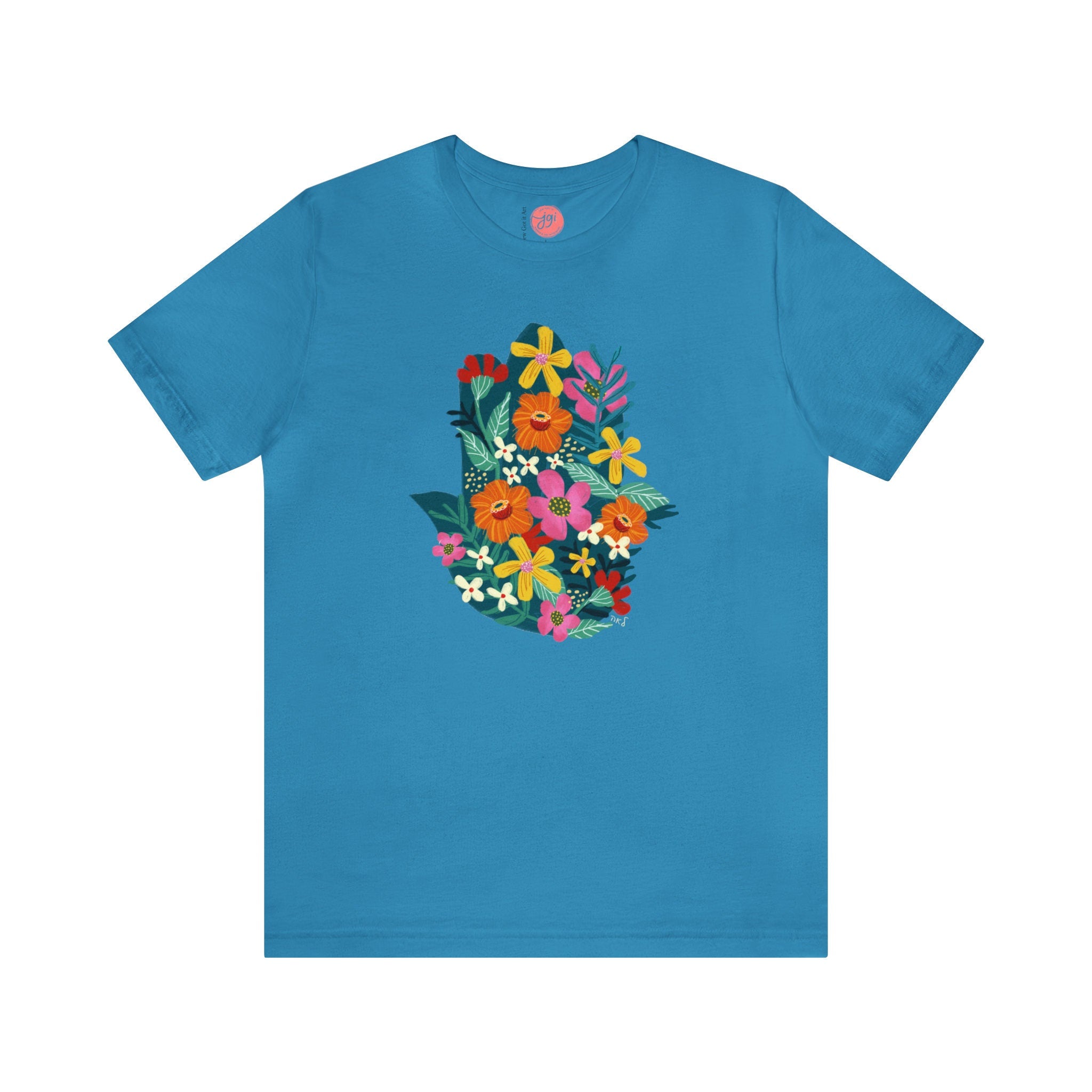 Flower Hasma Shirt, Jewish tshirt, Hebrew shirt, woman shirt, t-shirt women trendy, Vintage Inspired Cotton T-shirt, Unisex Tee flower shirt