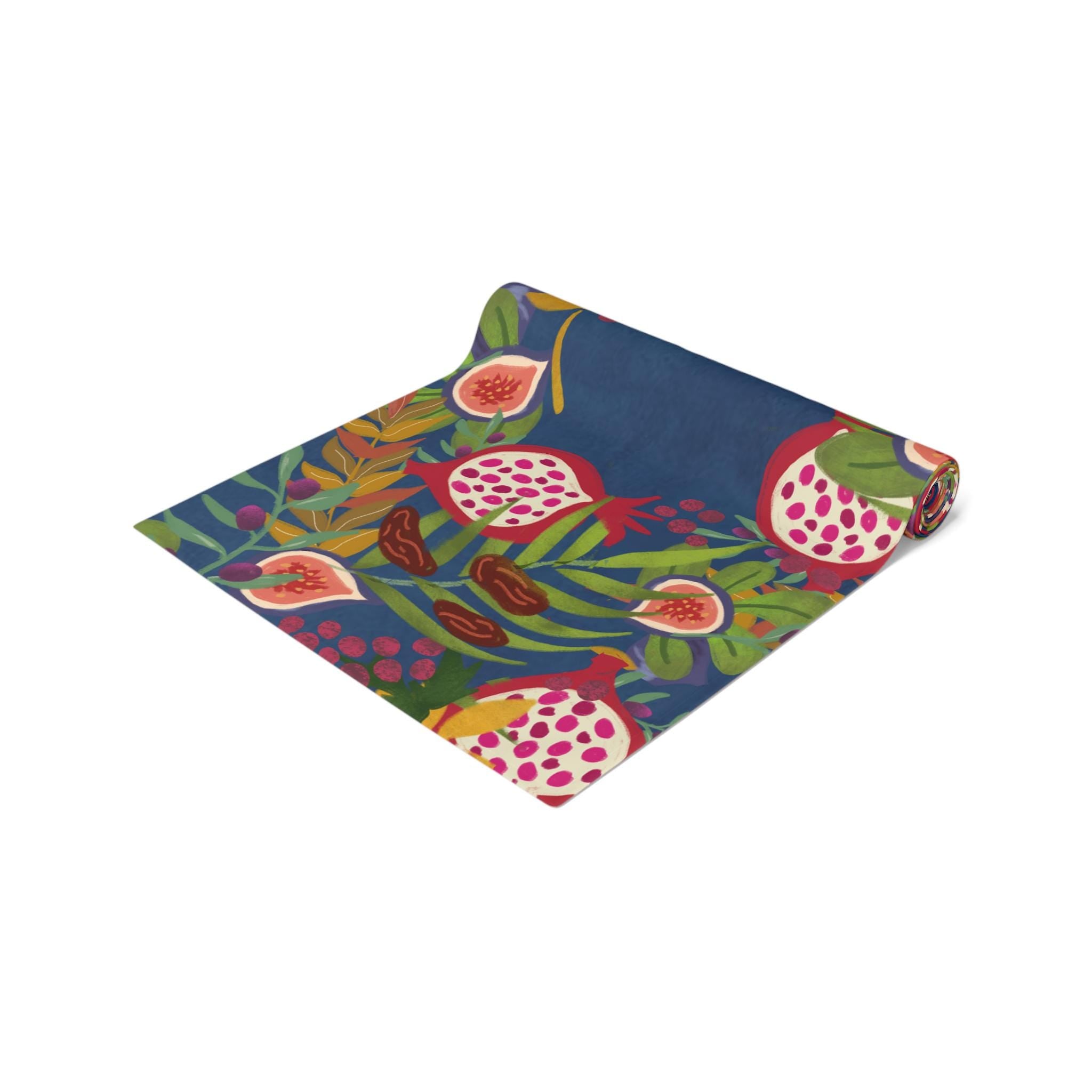 Personalized Rosh Hashanah Table Runner Jewish Art Israel Gift Rosh Hashana table Decoration Customized Holiday Decor Artist Jewish gifts