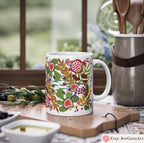 7 Fruits of Israel, 7 Species of Israel, Mug, tea cup coffee cup, Ceramic Mug 11oz 15 oz. work mug morning mug Israel Jewish gift coffee mug