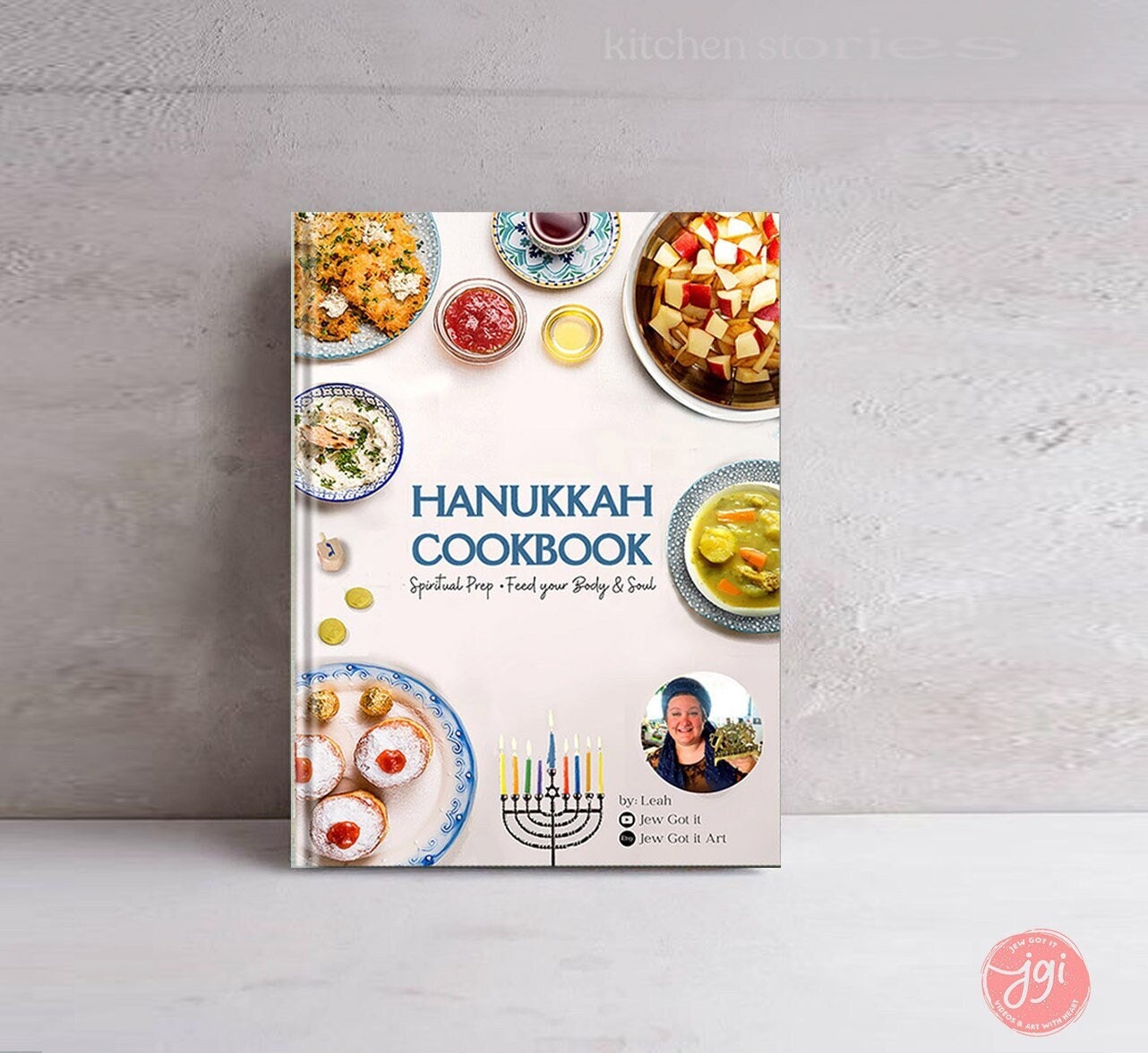 Hanukkah Cookbook Digital Download Recipes blessings Spiritual Preparation, Ebook Chanukah Printable Jewish Holiday Menorah Dreidel Jokes