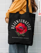 ReJWvination Mug, Tote bag Canvas Red Flower Kalanit Mug 11oz 15oz jewish Ceramic Israel jewish Hanukkah Gifts Israeli Artist Israel Art