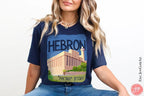Hebron Israel City Shirt Israeli Art drawing Unisex Cotton israelite, am yisrael chai Israeli Artist Hevron Holy City Jewish Gifts Art