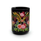 7 Fruits of Israel Black Mug 7 Species of Israel Mug, tea cup coffee Ceramic Mug 11oz 15oz work mug morning mug Jewish gift israeli Artist