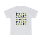 Olive You Shirt Olives of Israel TShirt Unisex Heavy Cotton Tee Jewish Israel Art Am Yisrael Chai fruits Women trendy tshirt i love you gift