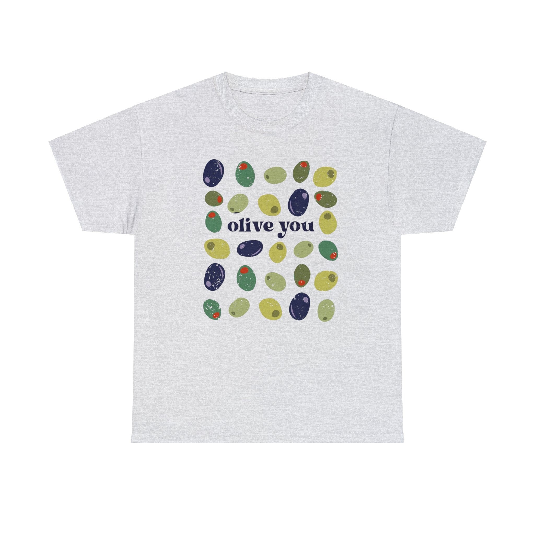 Olive You Shirt Olives of Israel TShirt Unisex Heavy Cotton Tee Jewish Israel Art Am Yisrael Chai fruits Women trendy tshirt i love you gift