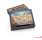 Israel Cities Puzzles Jewish Art Gift Kids Adult Gift Israeli Artist Puzzle Box 120, 252, 500, 1000 Piece Jerusalem Tel Aviv City Passover