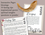 Printable Yom Kippur Cookbook pre post fast recipes,  Spiritual Prep Download, blessings, Ebook, shana tova, gift, Digital, jewish holiday