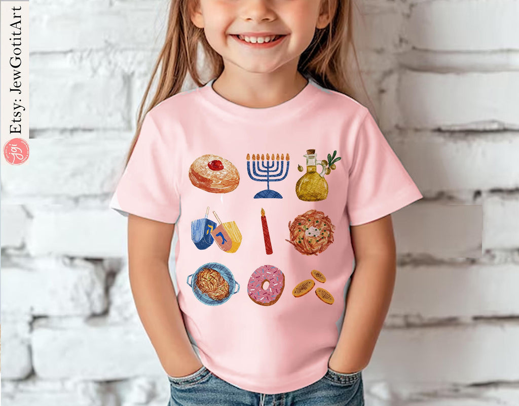 Hanukkah Sweater Latke Menorah Donut Shirt woman man shirt unisex jewish gift Israel Sweatshirt Jewish Shirt Chanukah Israeli Artist Holiday
