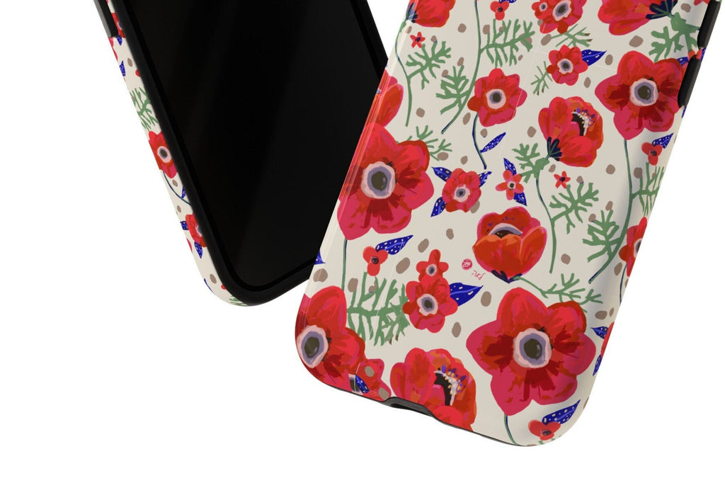 Kalanait Flower of Israel Phone case iphone, galaxy fruit  israel art jewish gift Israelite Israeli Artist Pride Proud Jew tough phone cases