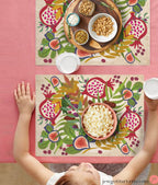 7 Species of Israel Placemat Set Holiday Decor Israeli Artist Passover Seder Table Pesach Fruit Jewish Israel Art Jewgotitart Pomegranate