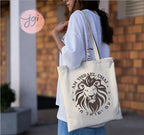Am Yisrael Chai tote bag, Lion of Zion, Hebrew, art, tote bag, cotton bag, israel, everyday bag, shopping bag, jewish gift, Hanukkah gift