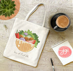 Falafel Tote Bag, cotton bag, everyday bag, Jewish gift, food gift, Middle East, hummus, shopping bag, israel, bag gift, food lover food art