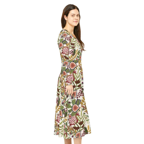 7 Species of Israel Print Dress: Rosh Hashanah Jewish Holiday Outfit