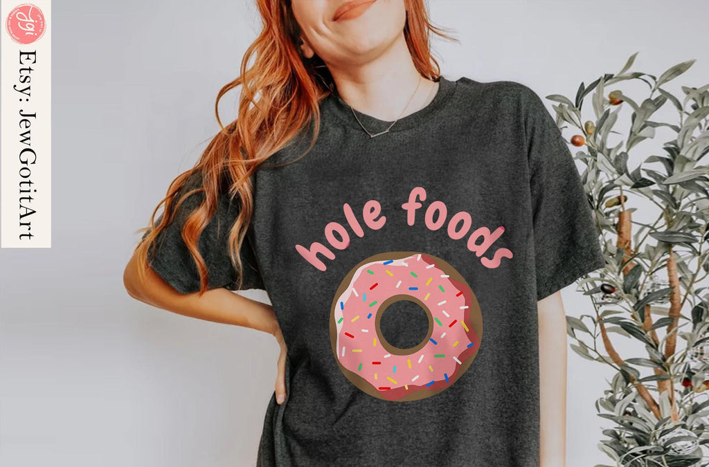Donut Shirt hole foods Sweatshirt unisex Pink Donut Shirt woman man shirt gift, Israel Art Jewish Shirt Hanukkah Israeli Artist Holiday