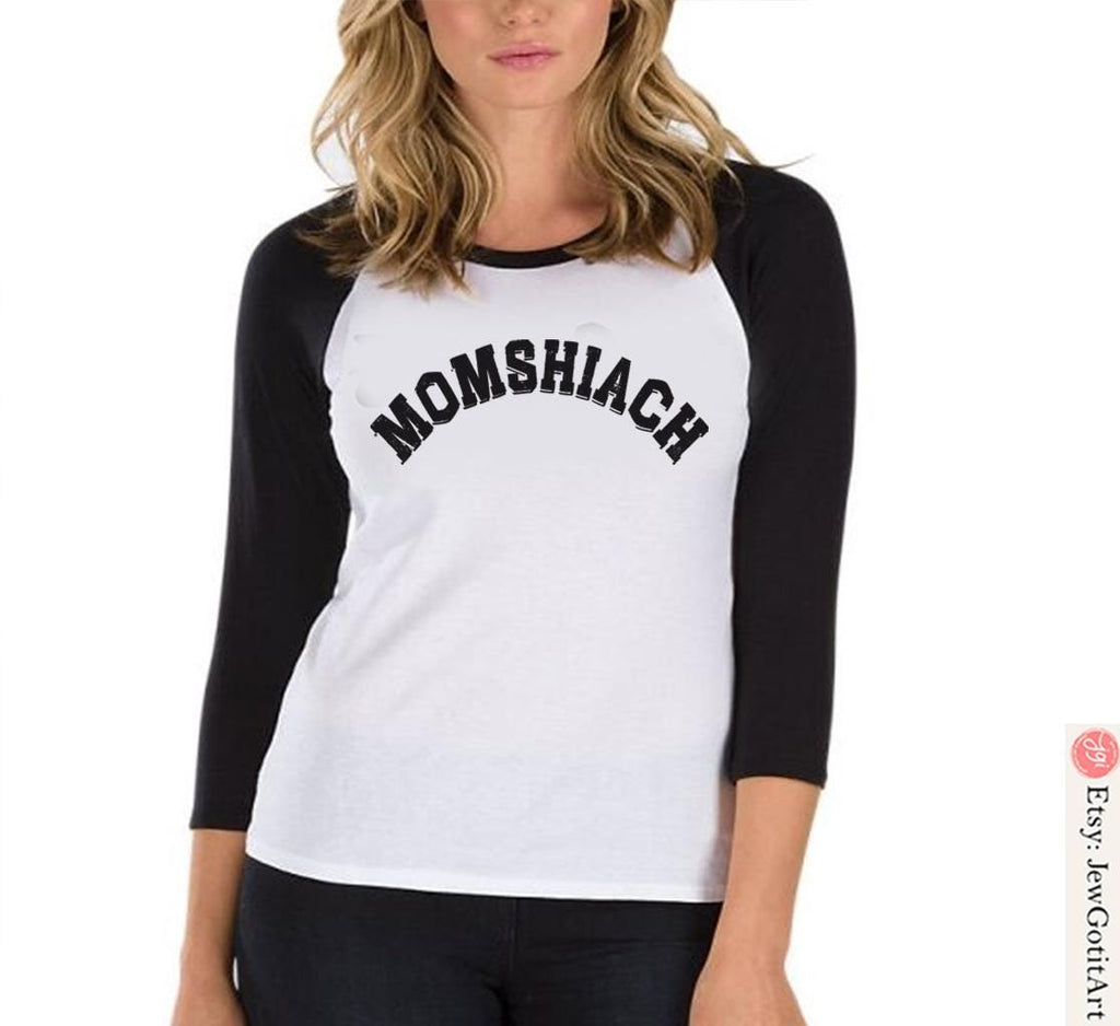 Momshiach shirt Jewish Mom Shirt College letters Tee Jewish T-Shirt for Women Bible Mom Gift Shabbat Shirt Jewish Apparel Shirt Israel Shirt