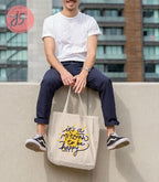 Happy Jewish Bag, tote bag, canvas tote bag, It's a mitzvah to be happy, gift, jewish gift, bag,  Art, Jewish, gift for women, gift for men,