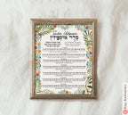 Ushpizin Blessings Seder Printable Sukkot Decoration for Sukkah decor for Sukkot Gift, Download Brachot  feast of tabernacles Hebrew English