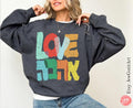 Ahava Love Sweater Sweatshirt Shirt Rosh Hashanah Apple Honey Shofar Sweatshirt onesie tshirt gift Jewish New Year Adult Tshirt Kid Shirt