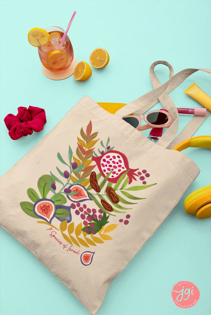 Fruits & Produce of Israel Tote Bag 7 Species