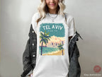 Tel Aviv TShirt, city shirt sketch Unisex Heavy Cotton, Israel, israelite, am yisrael chai, hanukkah gift, beach shirt ocean vintage trendy