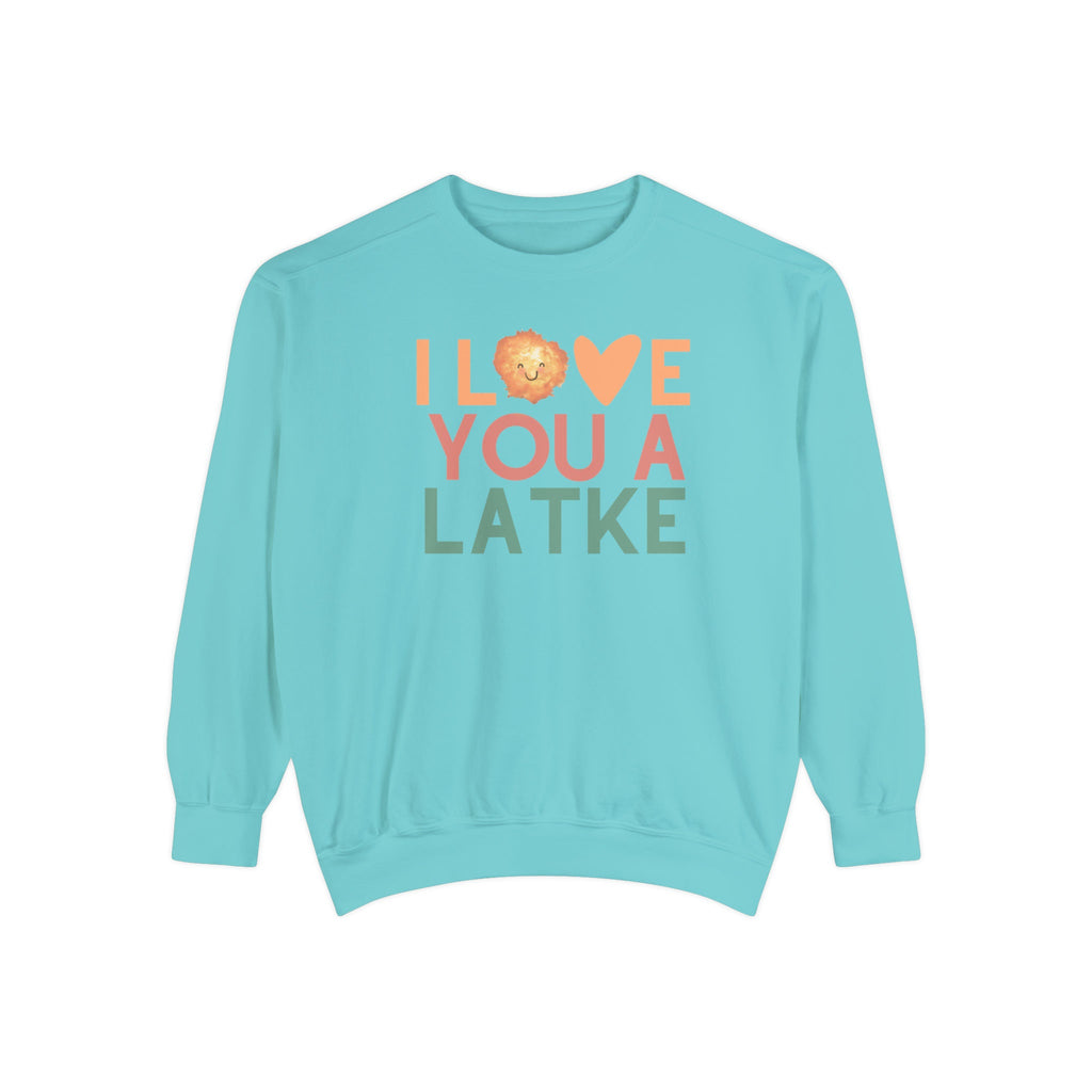 Hanukkah Sweater, I love you a latke, personalized gift, custom gift, Jewish Holiday, gift, Unisex Sweatshirt, jewish art, sweatshirt