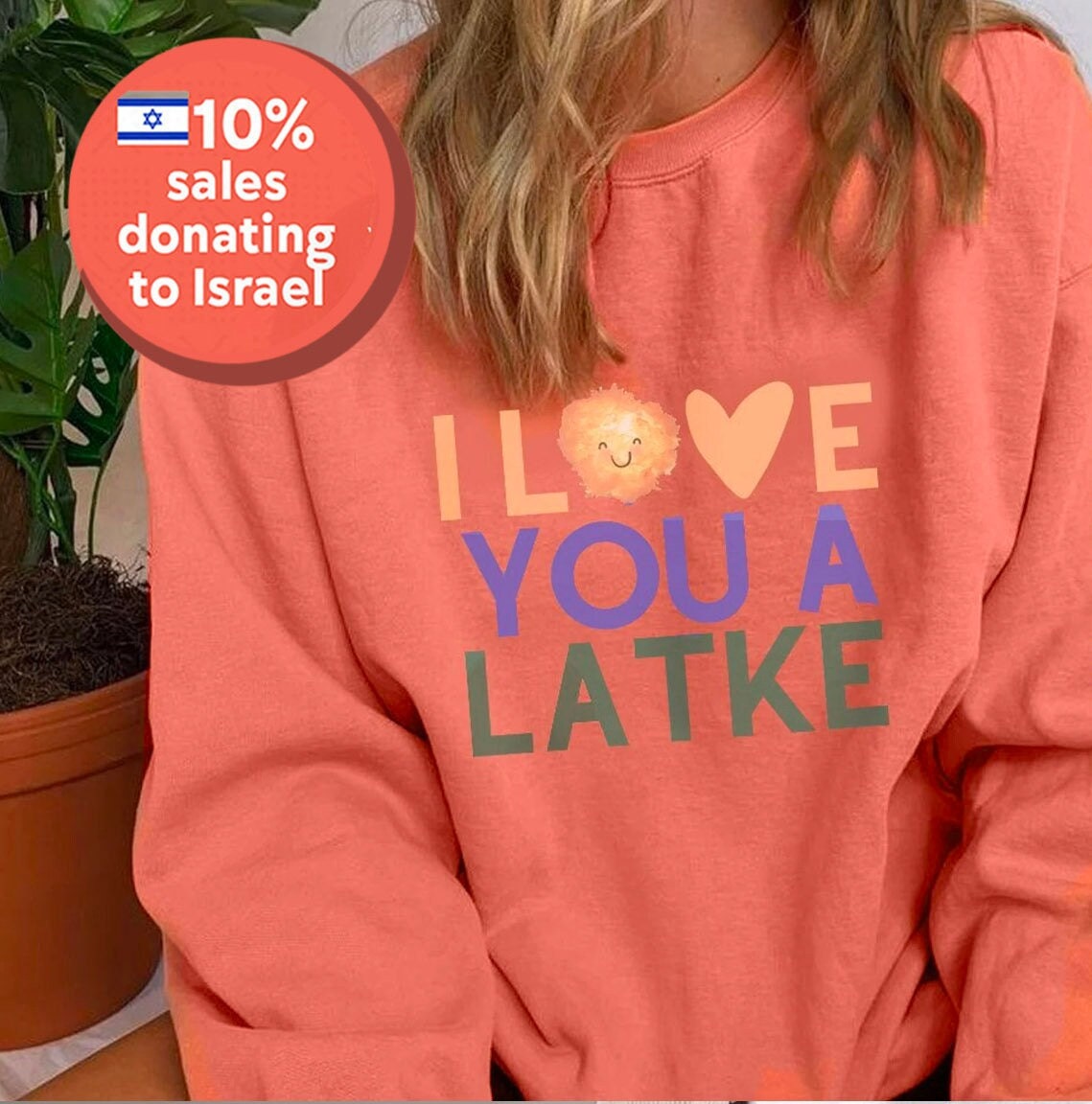 Hanukkah Sweater, I love you a Latke