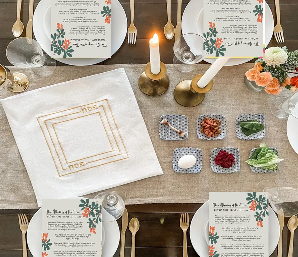 Blessing of Fruit Trees Printable Sheet Download Brachat HaIlanot | Explanation, English & Hebrew blessings | Passover Pesach Jewish Holiday