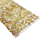 Gold Israel Fruits Scarf Light Headwrap Pattern Fabric Hair Covering Jewish Women’s Accessories Rosh Hashanah 7 Species Israel Art Israeli