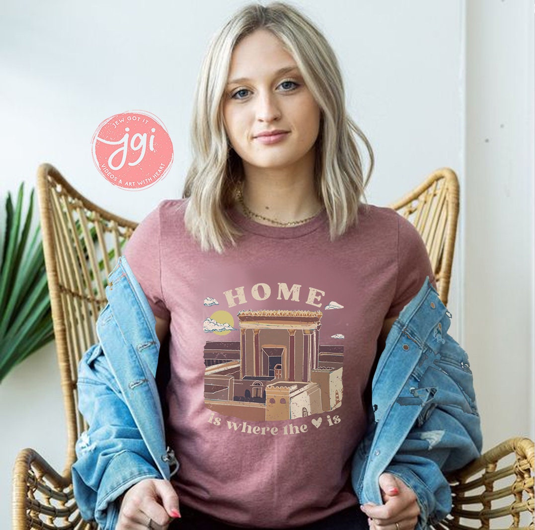Third Holy Temple | HOME | where heart is | Jerusalem | Jewish shirt, vintage shirt, Jerusalem city Israeli Artist Jewish gift, Jewish Art