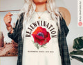 ReJEWvination Tshirt unisex Shirt woman man shirt, jewish gifts Israel Art Design Jewish Shirt Hanukkah Israeli Artist Kalanit red flower
