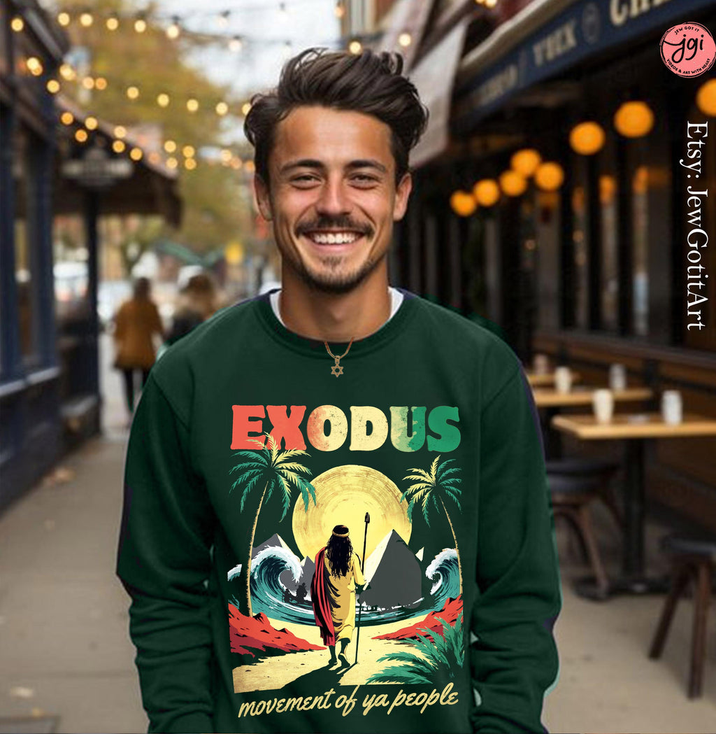 Exodus Passover T-Shirt Reggae T-Shirt Movement of Ya People Rastafarian Shirt Spiritual Gift, Biblical T-Shirt African Heritage Apparel Art