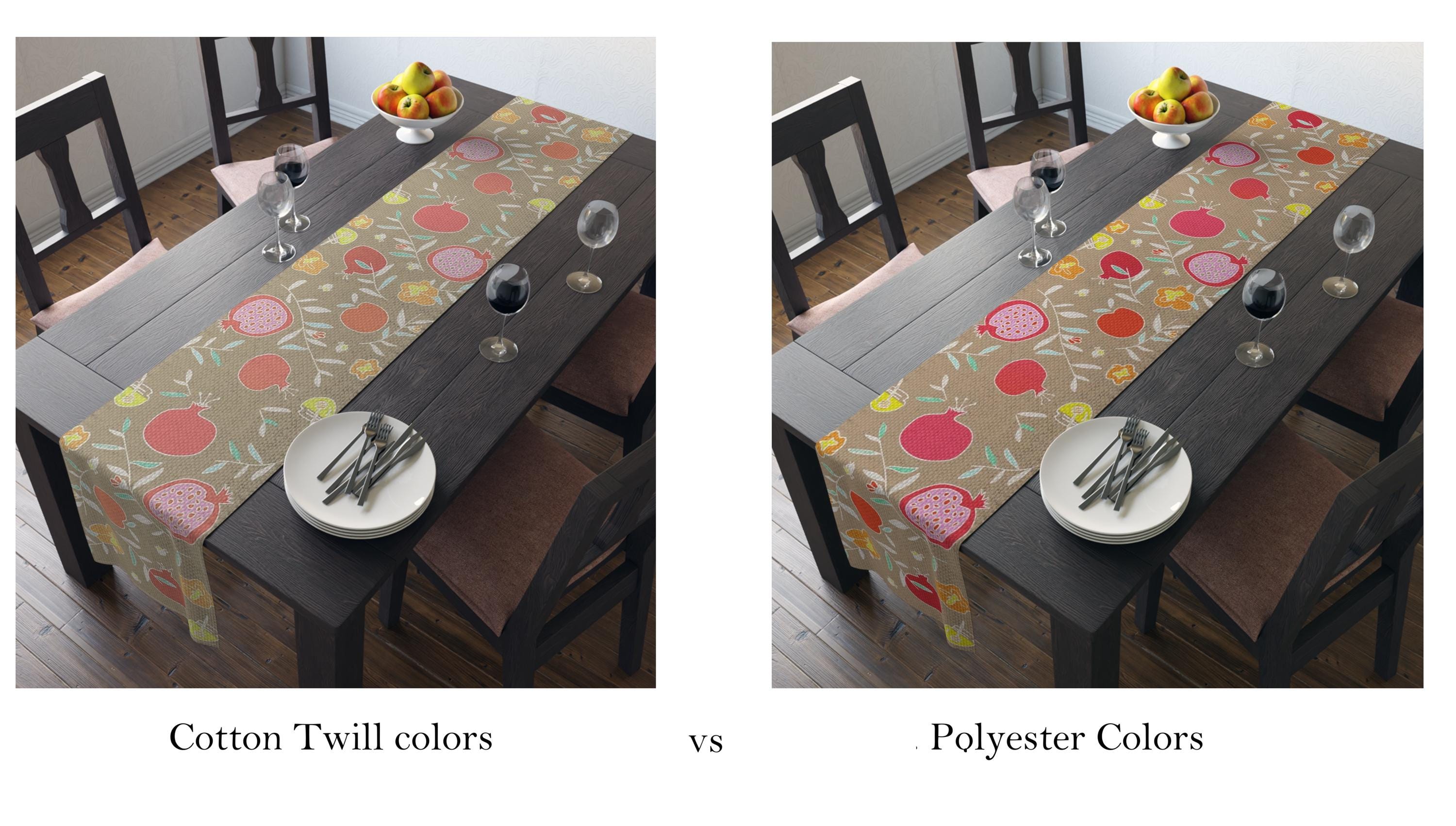 Rosh Hashanah Table Runner, Jewish gift, Jewish holiday, Israel, pomegranates, apple honey, jewish gift, jewish art, shana tova, table decor