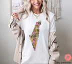 Fruits & Produce of Israel 7 sPecies Israel Shape State fruit shirt woman shirt jewish gift Israeli Artist Gift for her shirt Purim Gifts