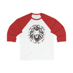 Am Yisrael Chai Lion Zion Unisex 3\4 Sleeve Baseball Tee, Red shirt, jewish art, graphic tee, stand with israel, jewish art israel israelite