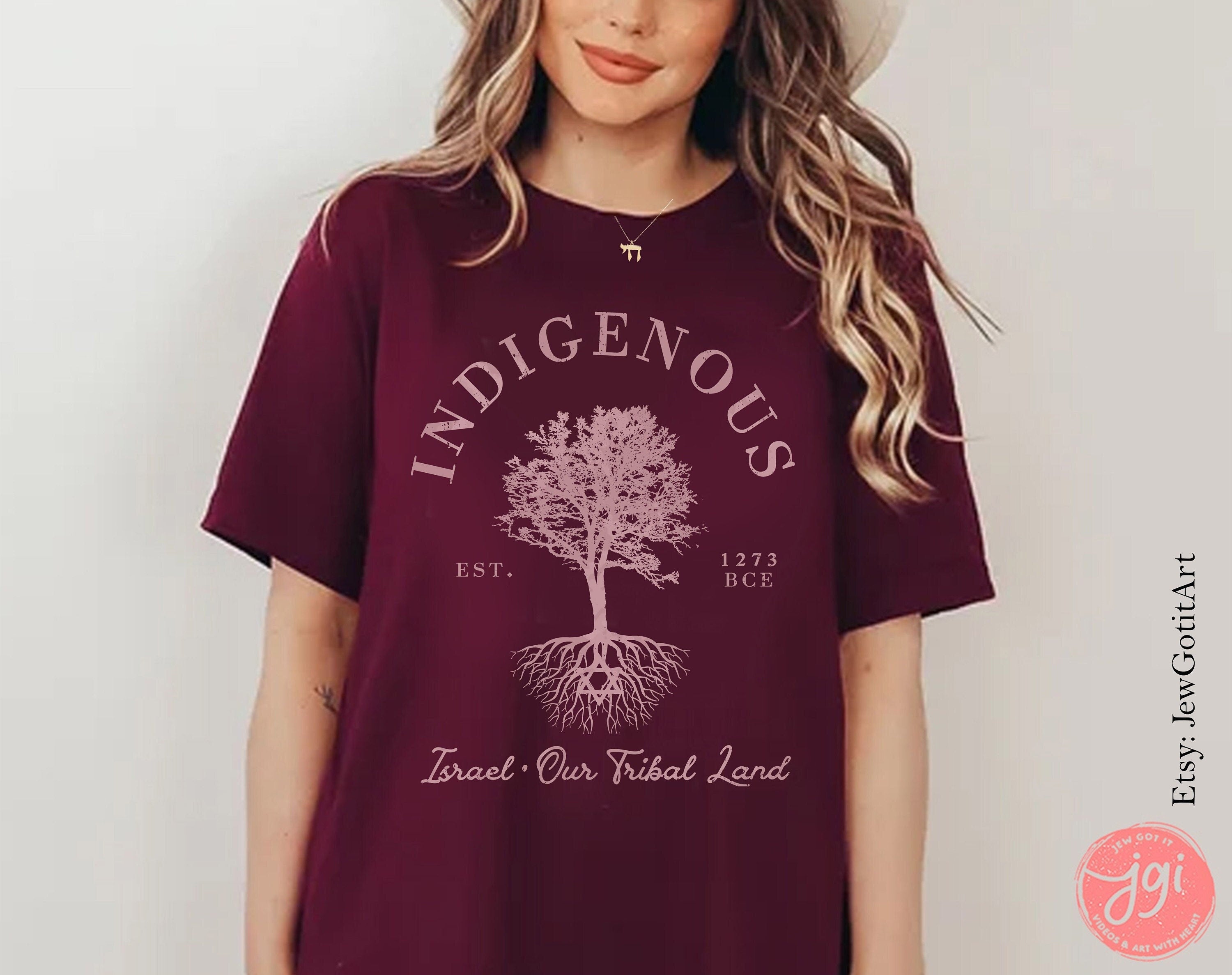 Indigenous Israel Tribal Land T-Shirt: Jewish Heritage Tree Graphic