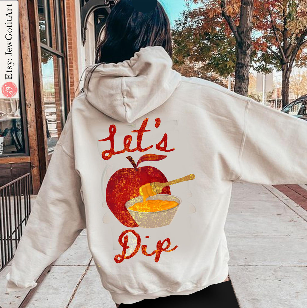 Shana Tova Shirt Let’s Dip Rosh Hashanah Tee Apple Honey Jewish New Year Shirt Hebrew Israel Gift Rosh Hashana Gift Am Yisrael Chai T-Shirt