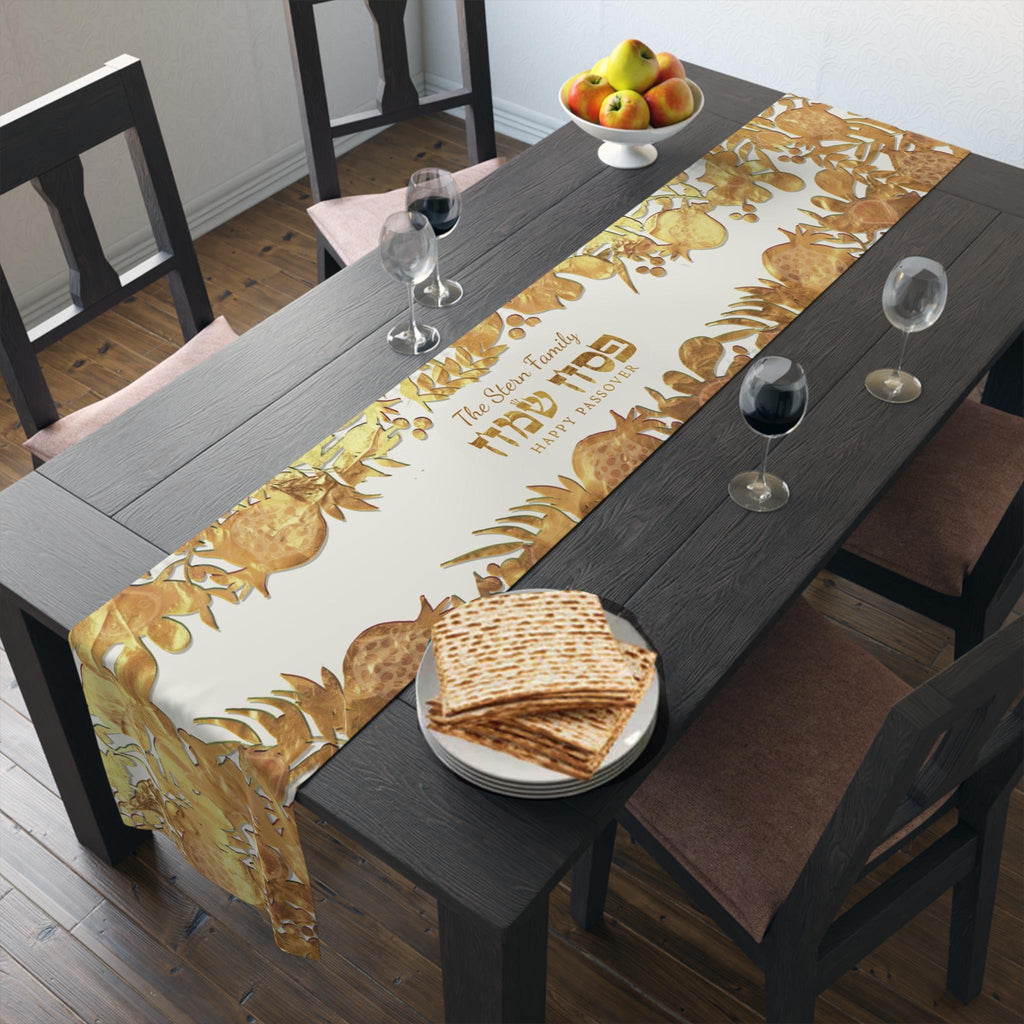 Personalized Matzah Cover Set Afikomen Set Passover 7 Species Israel Table Runner Jewish Holiday Decor Custom Passover Gift Matzah Afikomen