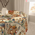 Passover Story Table Runner Egyptian Hieroglyphs Matzah Cover Afikomen Set Seder Table Decor with Ancient Egyptian Art Pesach Gifts Towel