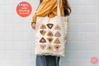 Hamantaschen Purim Tote Bag Mishloach Manot Canvas Shopping jewish Holiday gifts Israel Art gifts Israeli Artist Personalized Custom Israel