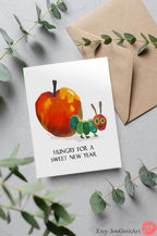 Rosh Hashanah Greeting Card Set by Israeli Artist AM Yisrael Chai Jewish New Year Shana Tova Holiday Cards Gifts Apple Honey Jewish Holiday