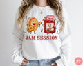 Let’s Jam Sweater | Hanukkah Shirt, Sweatshirt, Hoodie Unisex Jewish Gift Israel Art T-Shirt Jelly Donut Sweatshirt for Men & Women