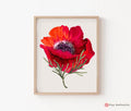 Kalanit Flower Wall Art Israel National Flower Jewish Gift Print Am Yisrael Chai Red poppy Red flower Jewish Gift Israel Art Am Yisrael Chai