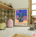 Cactus Sabra Wall Art Poster Print Israel Jewish Israel Jewish gift Hand drawn Israel poster Prints Desert Art Hebrew Am Yisrael Chai gifts