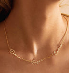 Custom Name Necklace English Hebrew Personalized Jewelry Designed Israeli Artist Customizable Nameplate Necklace Jewish Gift for Her Names