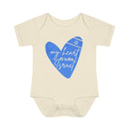 Israel Love Heart Baby Onesie Infant Baby Rib Bodysuit, my heart is with Israel, i stand with Israel, baby gift, jewish gift, israel pride