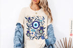 Evil Eye Hamsa Shirt Eyes Art T-shirt Am Yisrael Chai jewish gift Israeli Artist Rosh Hashanah Jewish Holiday Gifts Jewish Art Hamsa Art