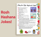 Jokes for Rosh Hashanah Printable Sheet, table decor, Jewish New Year Digital Download, Rosh hashana, kids, Jewish holiday, Shana tova