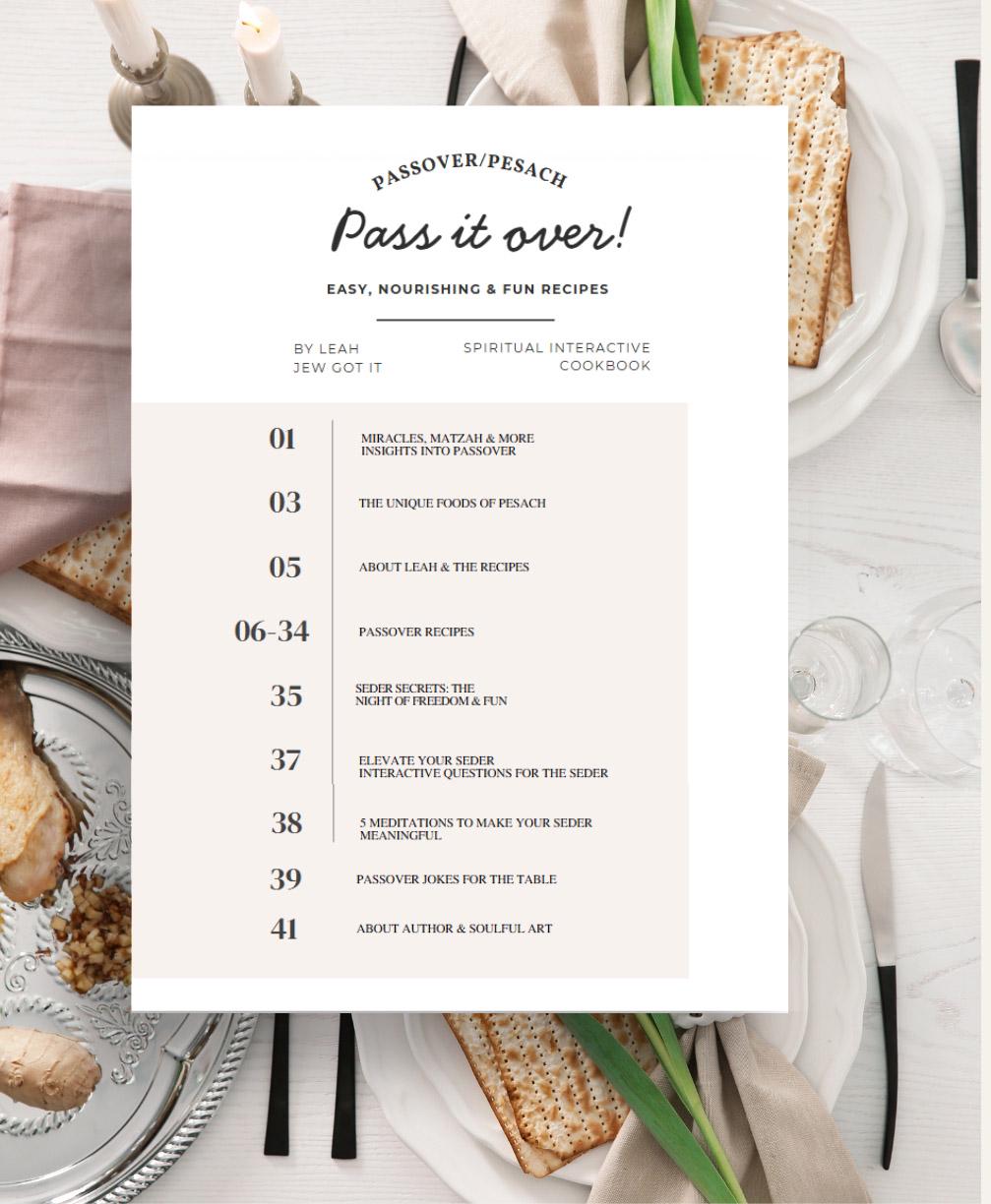 Passover Cookbook Hardcover | Kosher for Pesach Recipes | Jewish Holiday Blessings | Spiritual Gift | Food Jokes | Kosher Recipes for Pesach